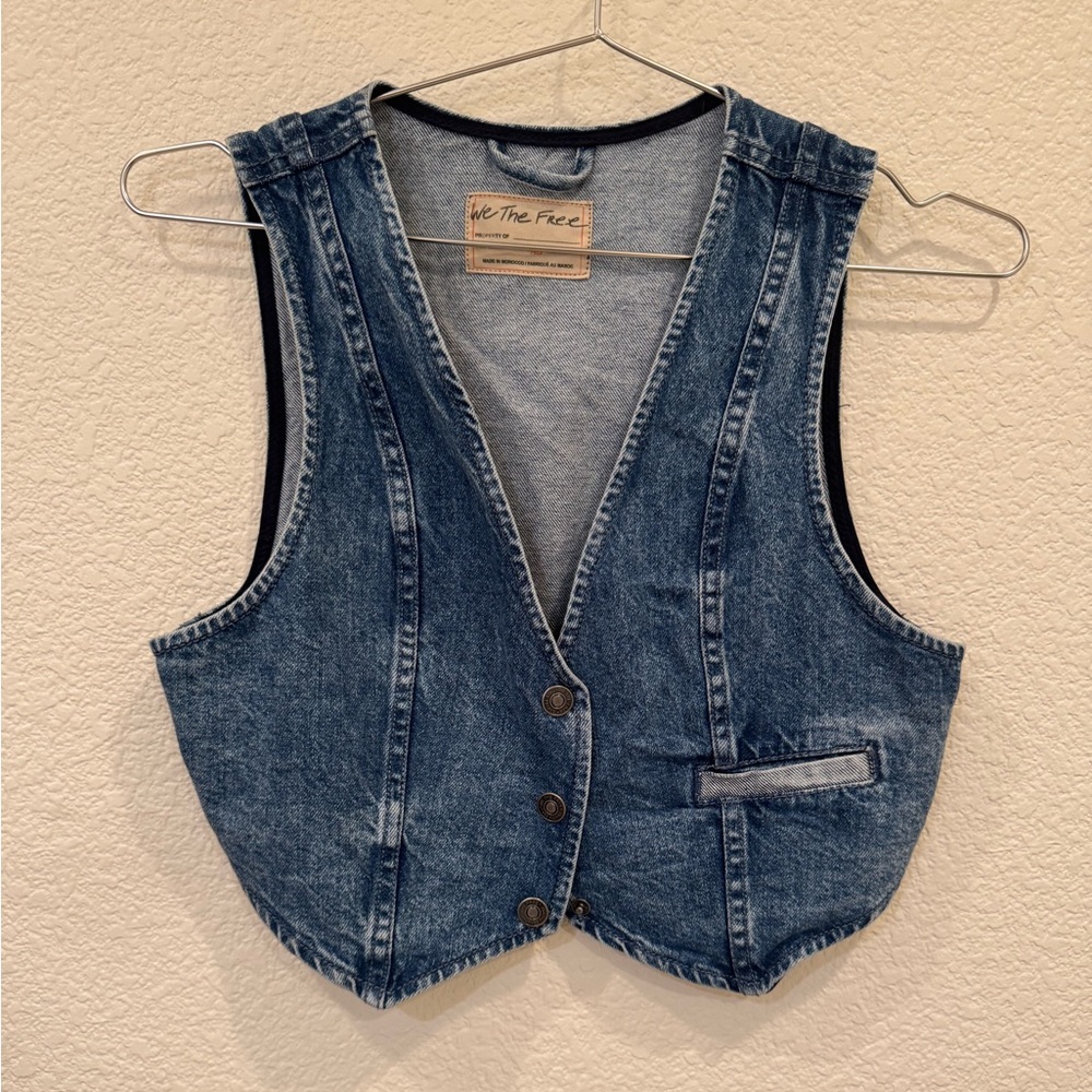 Free People Denim Vest